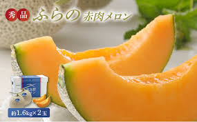 2025年7月中旬より発送】ふらの 赤肉 メロン 約1.6kg×2玉 北海道 ...