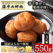 楽天市場】【ふるさと納税】薩摩西郷梅はちみつ梅(550g) 箱入り ...